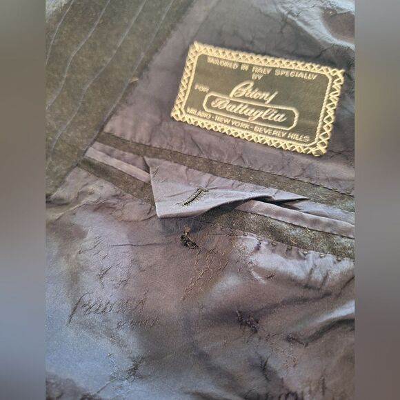 Brioni double breasted black and blue striped wool jacket size 39/49 - Picture 6 of 12